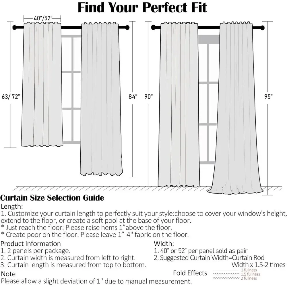 Set of 2 Curtain Panels, 40